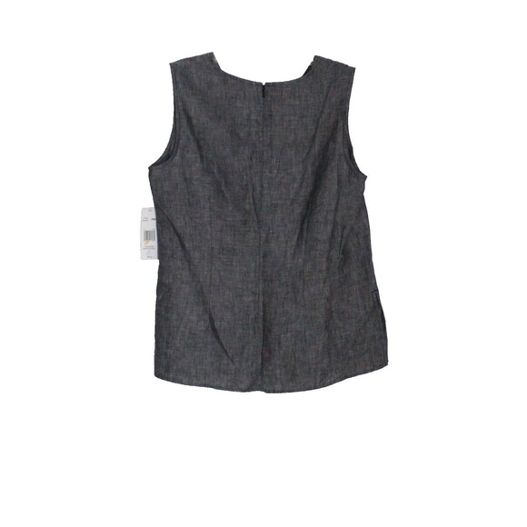 Pursuits, LTD Tank Top Women's Size 10  Gray  Linen V Neck NWT - Picture 2 of 3
